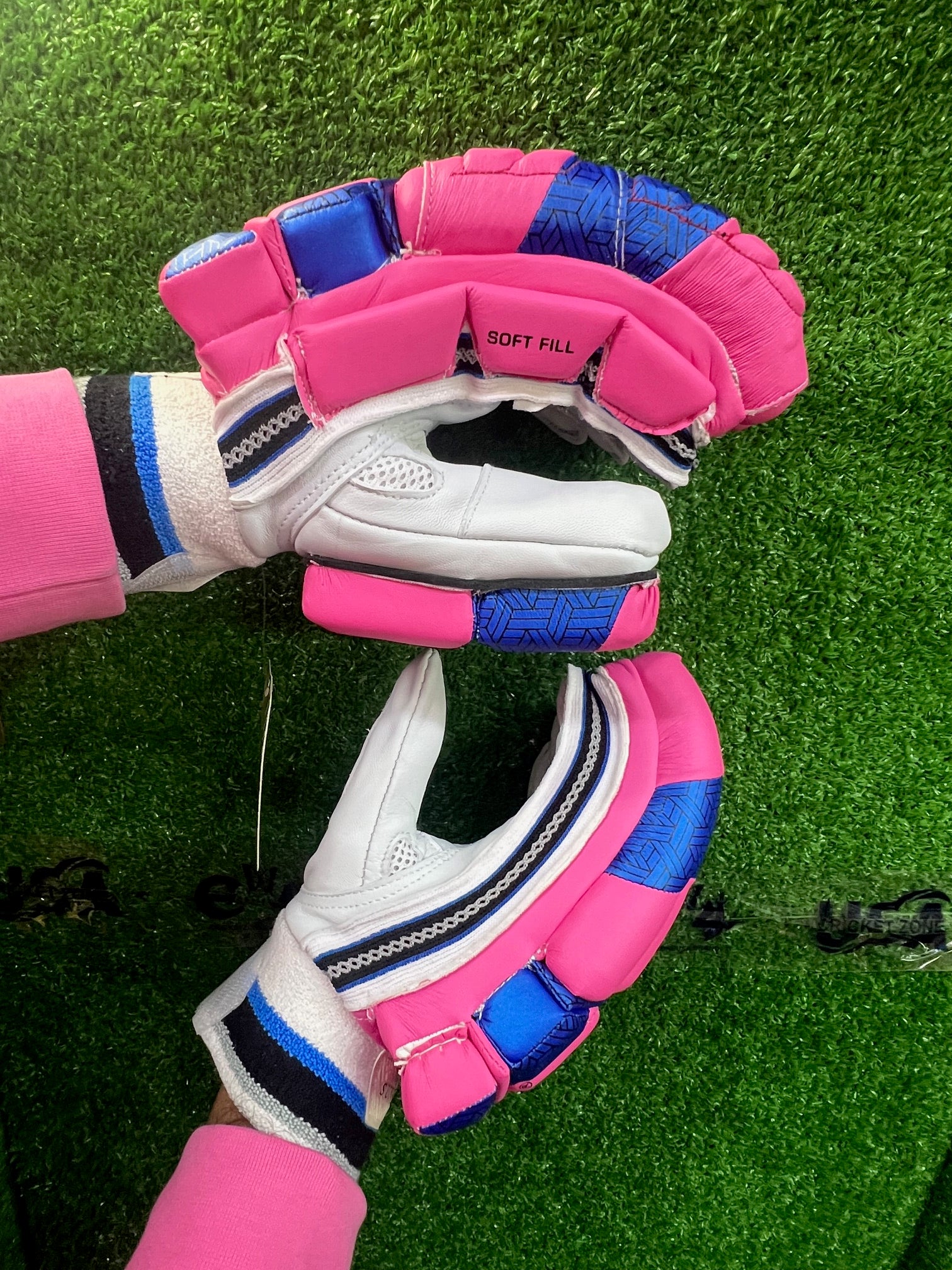 SS Super Test IPL Pink Colored Batting Gloves - 2024