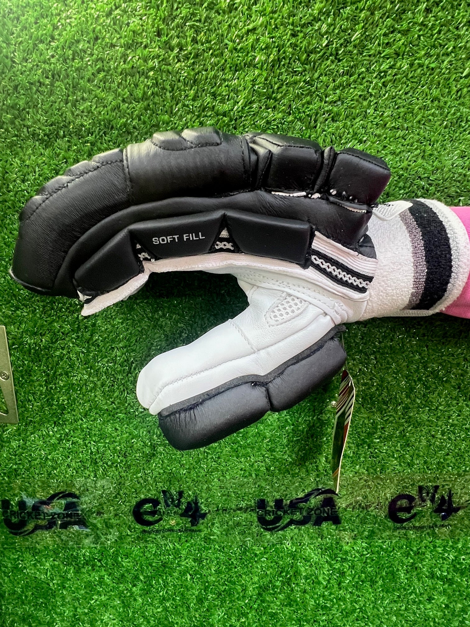 SS Super Test Black Colored Batting Gloves - 2024