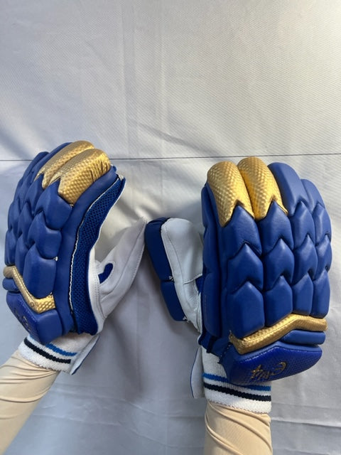E4 Extreme Edition Royal with Gold Batting Gloves