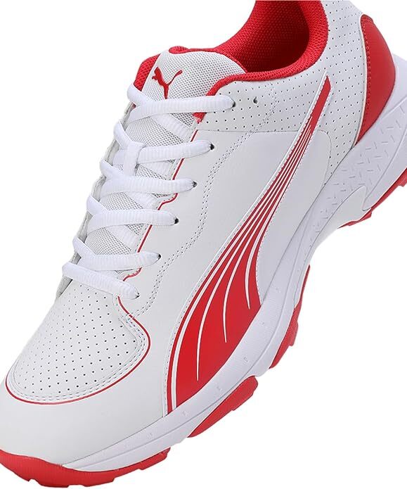 PUMA Spike 24.1 Cricket Shoes - Puma White-Puma Red