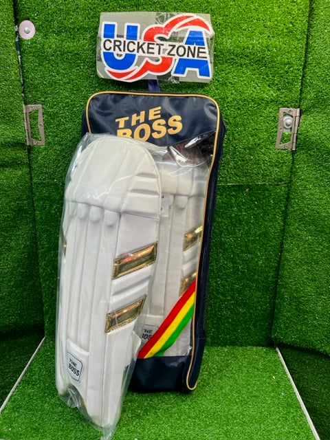 THE BOSS 333 WHITE WICKET KEEPING PADS - 2023