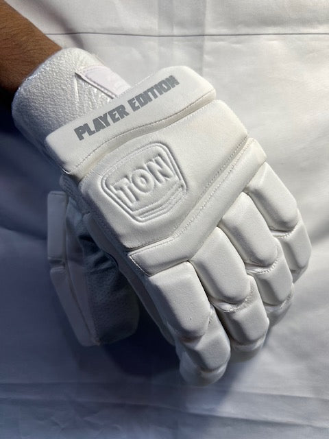 SS Ton Player Edition Full White Batting Gloves