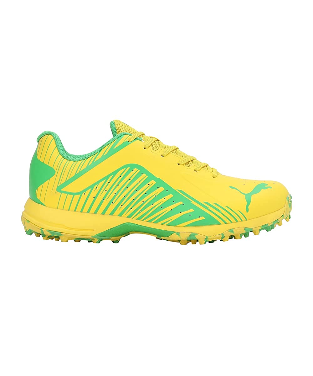 PUMA 22 FH RUBBER CRICKET SHOES -  Vibrant Yellow Puma Green