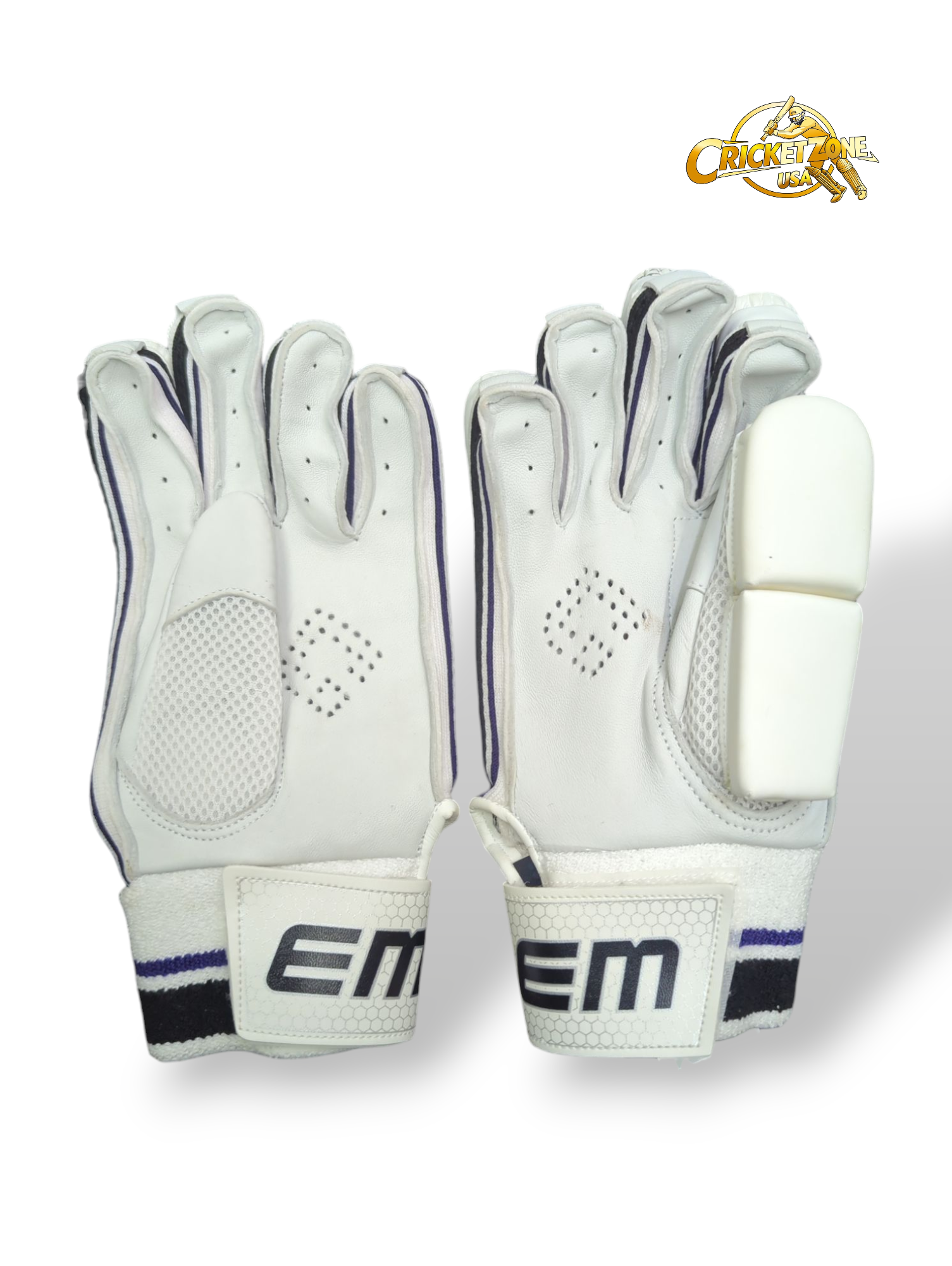 E4 GT 4.0 Batting Gloves - 2025 (White, Navy, & Gold)