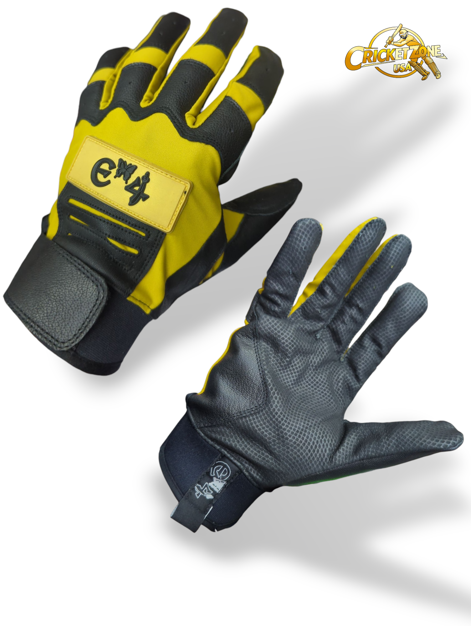 E4 SOFTBALL BATTING GLOVES (BLACK/GOLD) - 2025