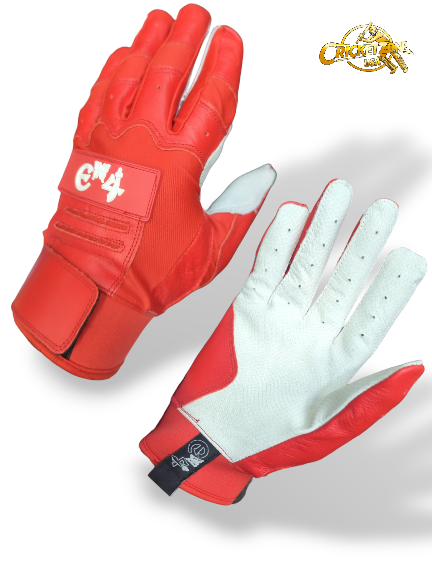 E4 SOFTBALL BATTING GLOVES (RED) - 2025