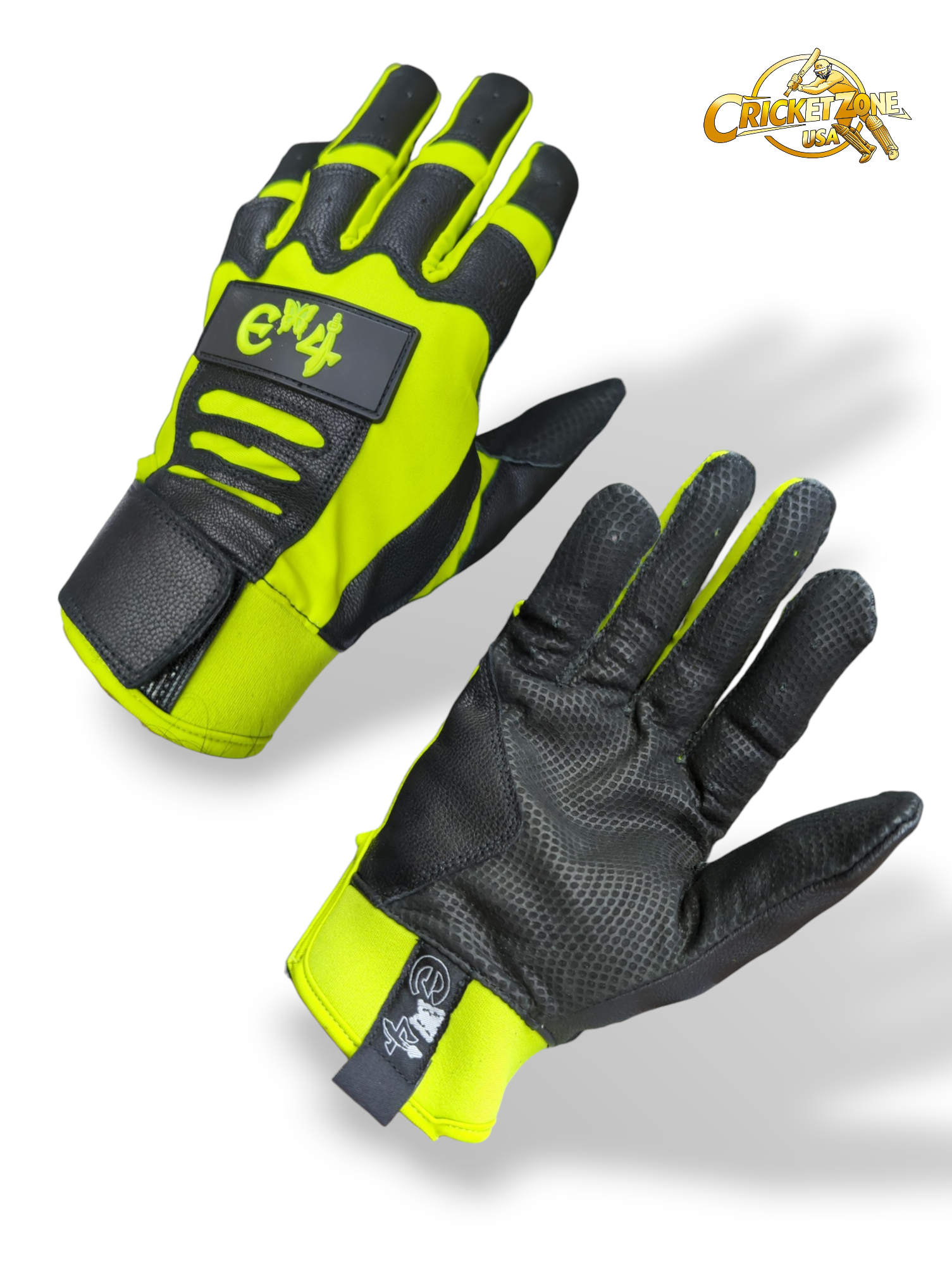 E4 SOFTBALL BATTING GLOVES (LIME GREEN) - 2025