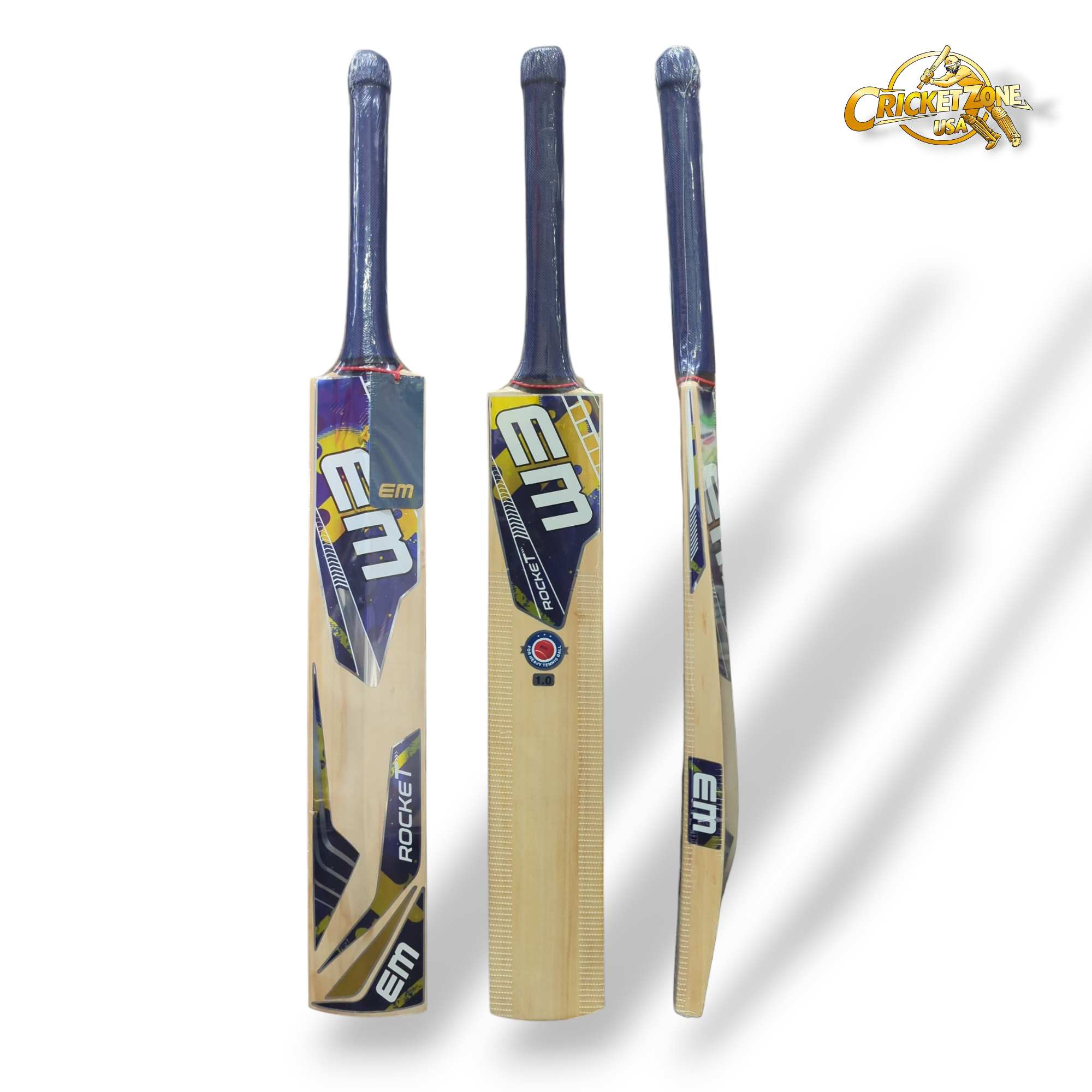 EM Rocket 1.0 Kashmir Willow Cricket Bat - 2025