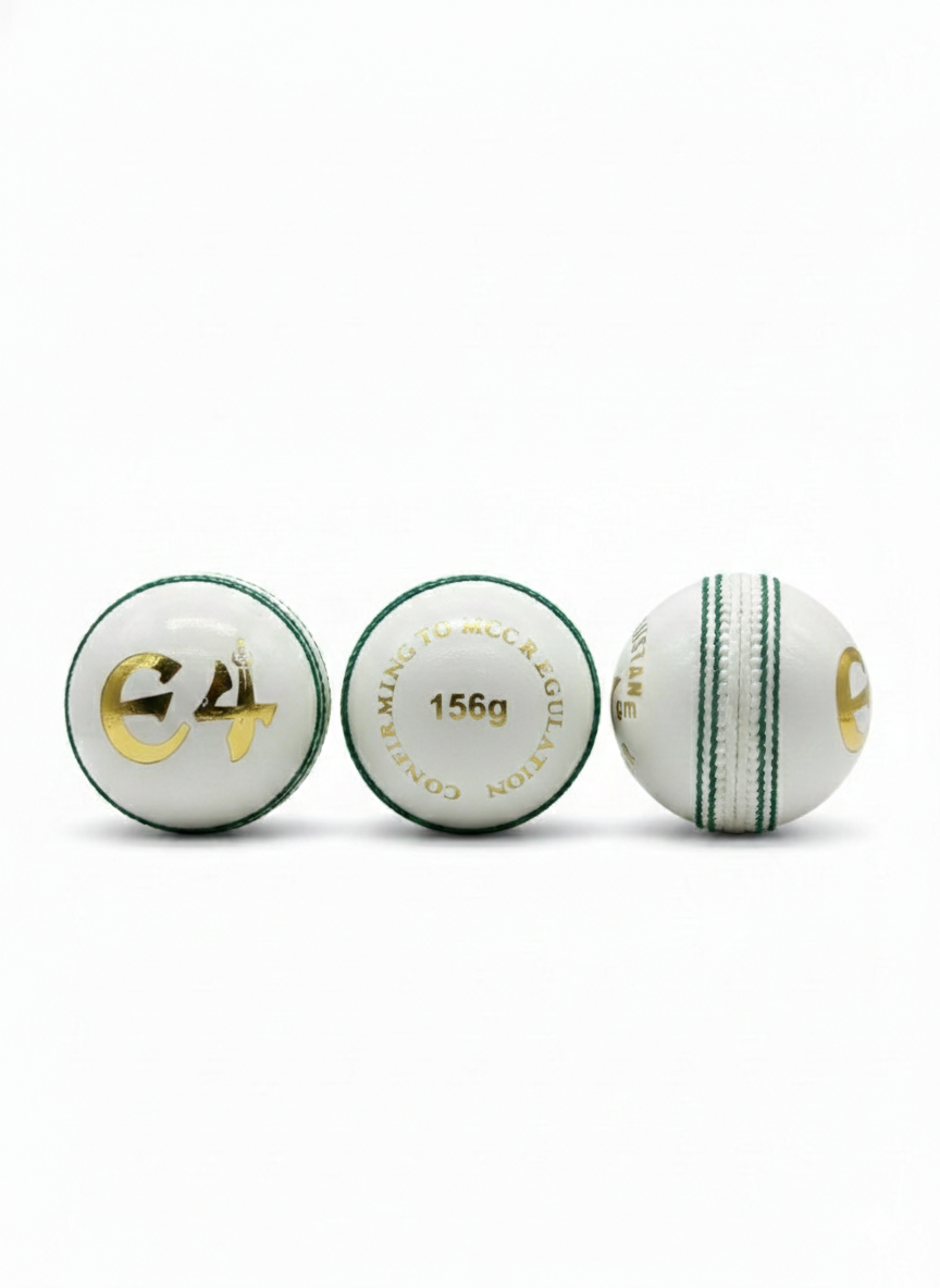 CA E4 Match White Cricket Ball
