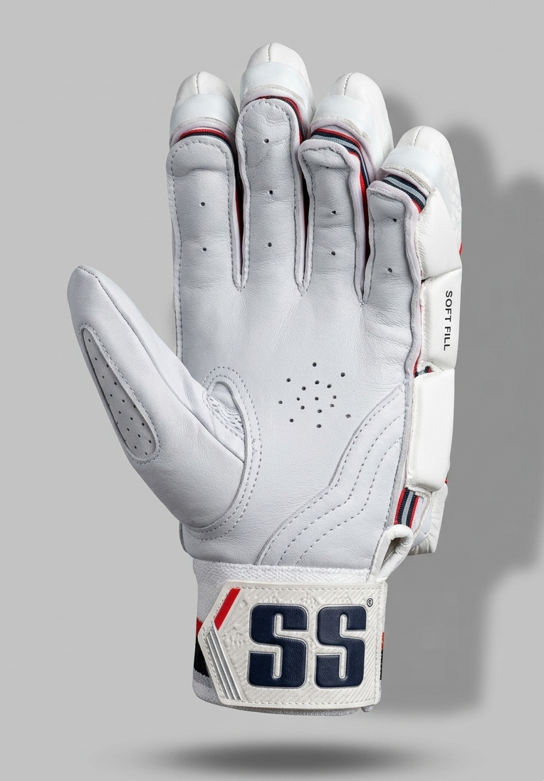 SS Super Test Batting Gloves - 2026 (Red & Green w/ White)