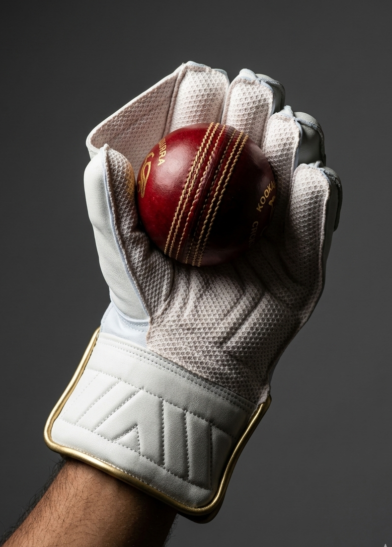 SS Nicholas Pooran Players White and Gold Wicket Keeping Gloves - 2026