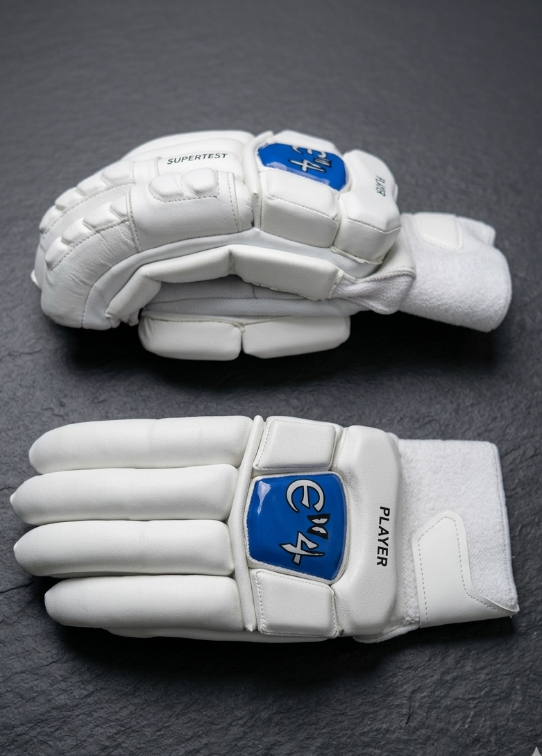 E4 Players Full White Batting Gloves - 2026