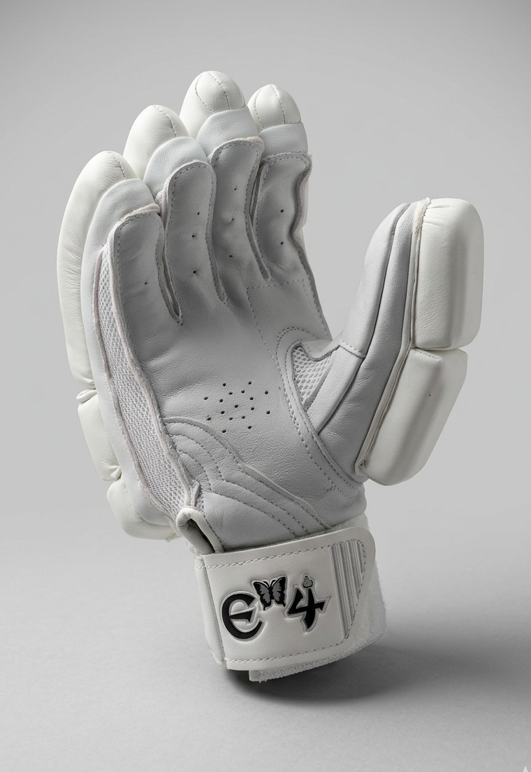 E4 Players Full White Batting Gloves - 2026