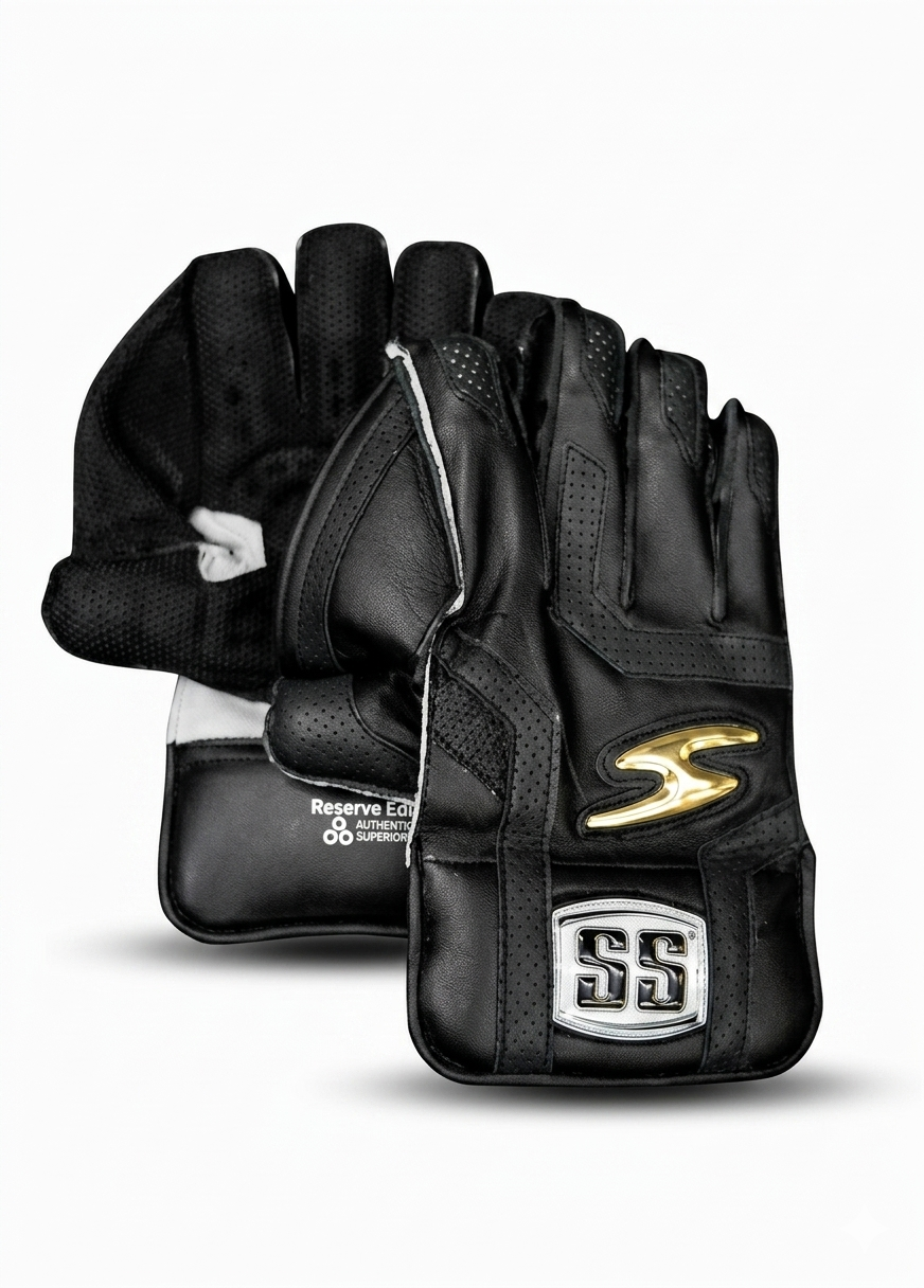 SS Reserve Edition Full Black  Wicket Gloves - 2026