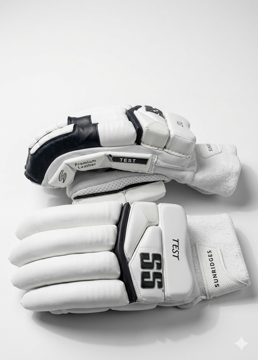 SS Test Full White Batting Gloves - 2026