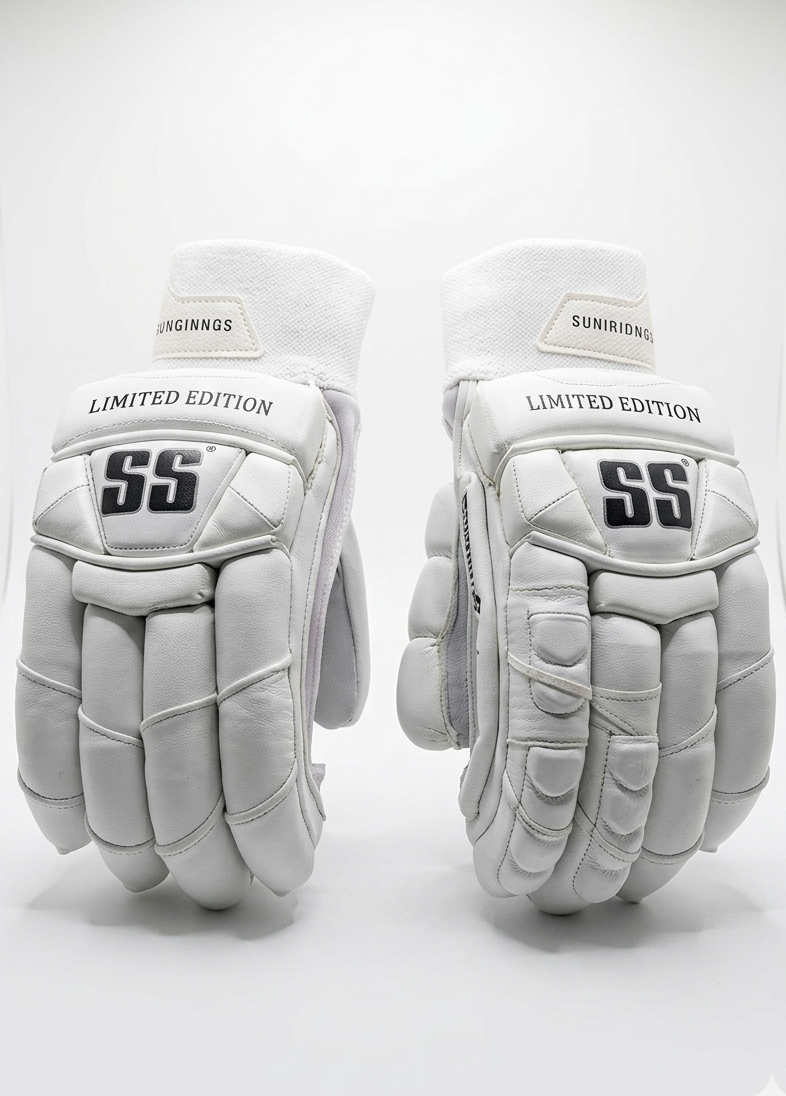 SS Limited Edition Full White Batting Gloves - 2026