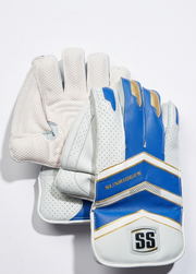 SS IPL Wicket Keeping Gloves White/Royal - 2026