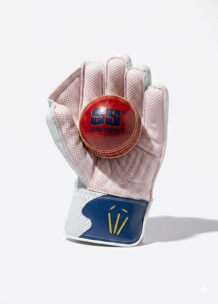 SS IPL Wicket Keeping Gloves White/Navy - 2026