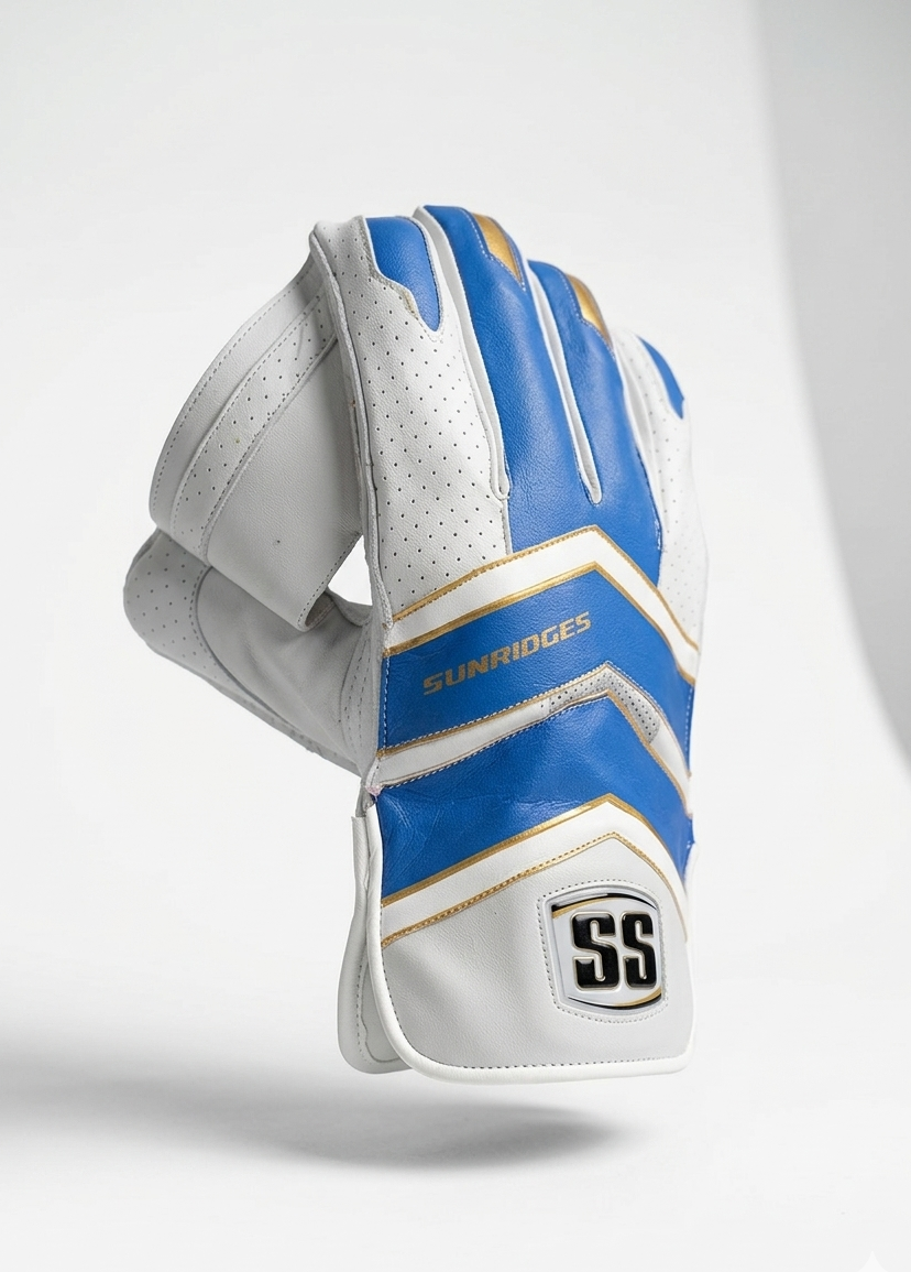 SS IPL Wicket Keeping Gloves White/Royal - 2026