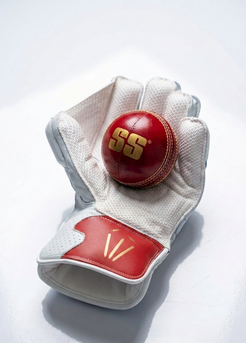 SS IPL Wicket Keeping Gloves White/Red - 2026