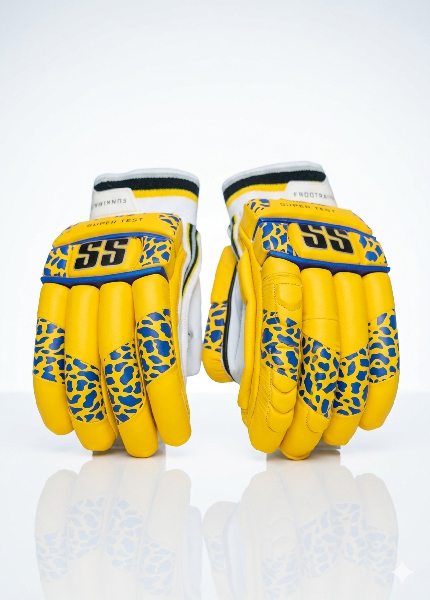 SS Super Test CSK IPL Cricket Batting Gloves - 2026