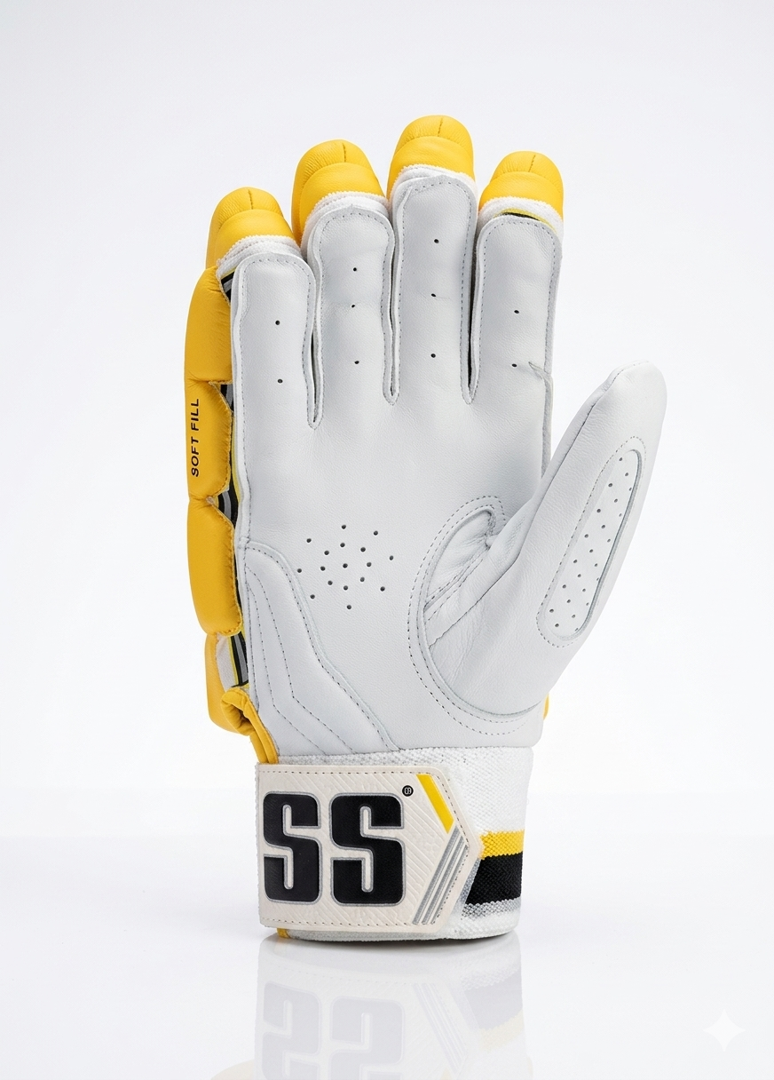 SS Super Test CSK IPL Cricket Batting Gloves - 2026
