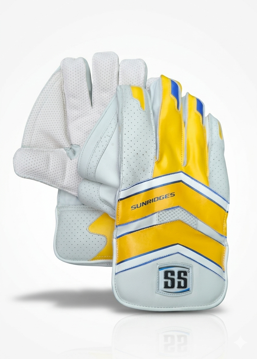 SS IPL Wicket Keeping Gloves White/Yellow - 2026