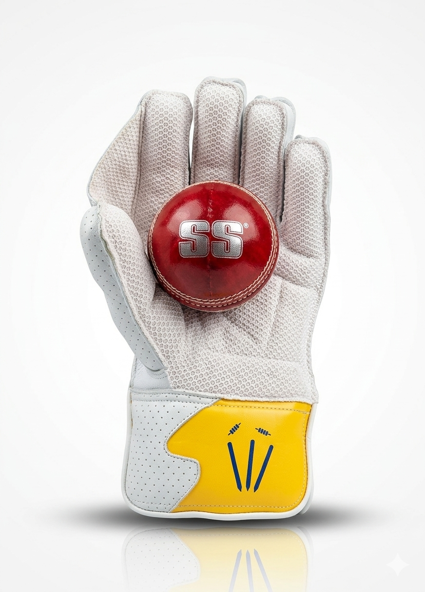 SS IPL Wicket Keeping Gloves White/Yellow - 2026