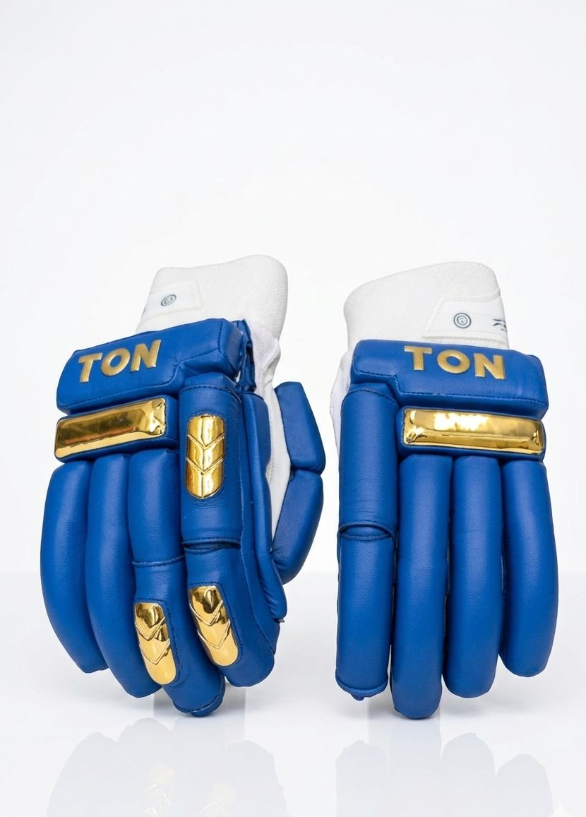 SS TON IPL Cricket Batting Gloves Royal/Gold - 2026