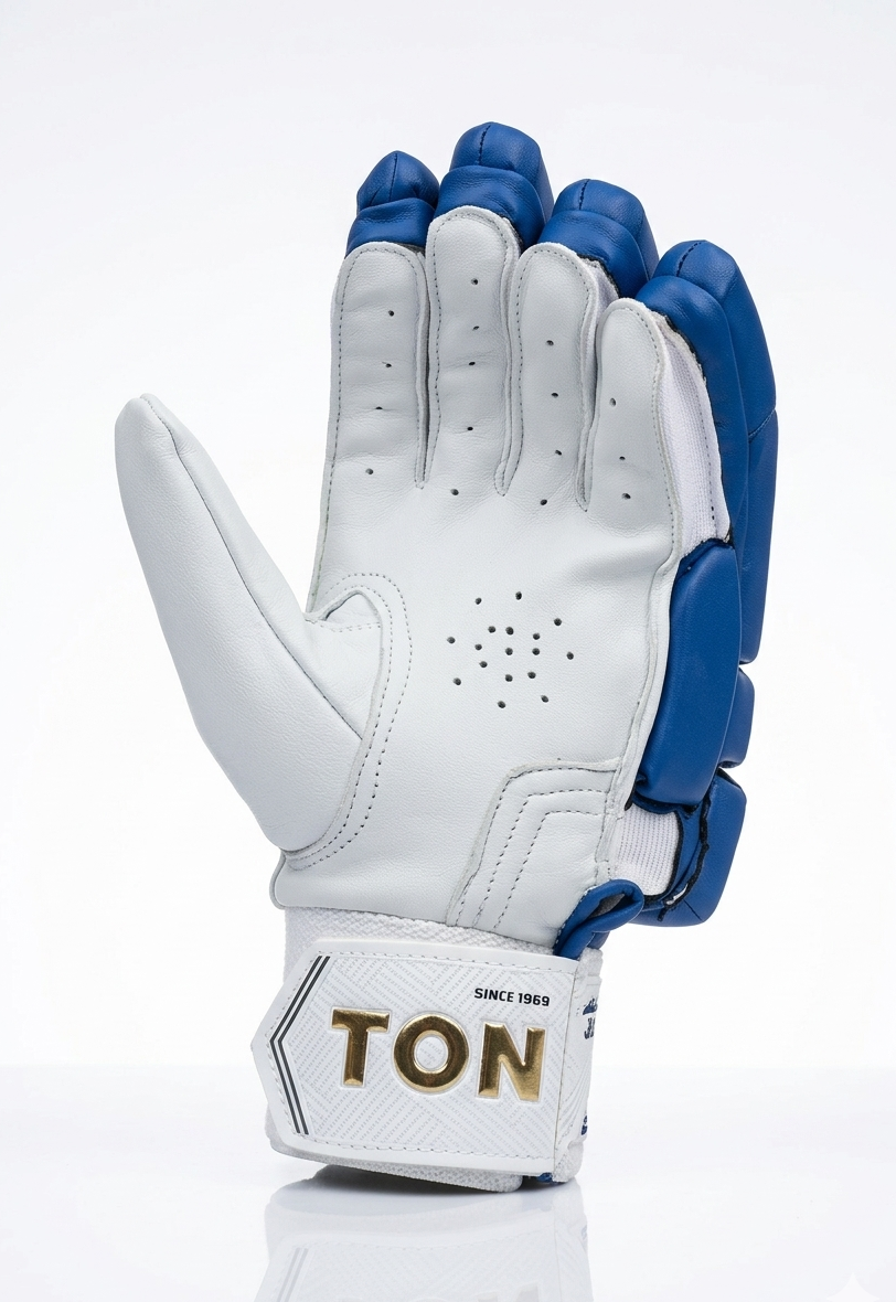 SS TON IPL Cricket Batting Gloves Royal/Gold - 2026