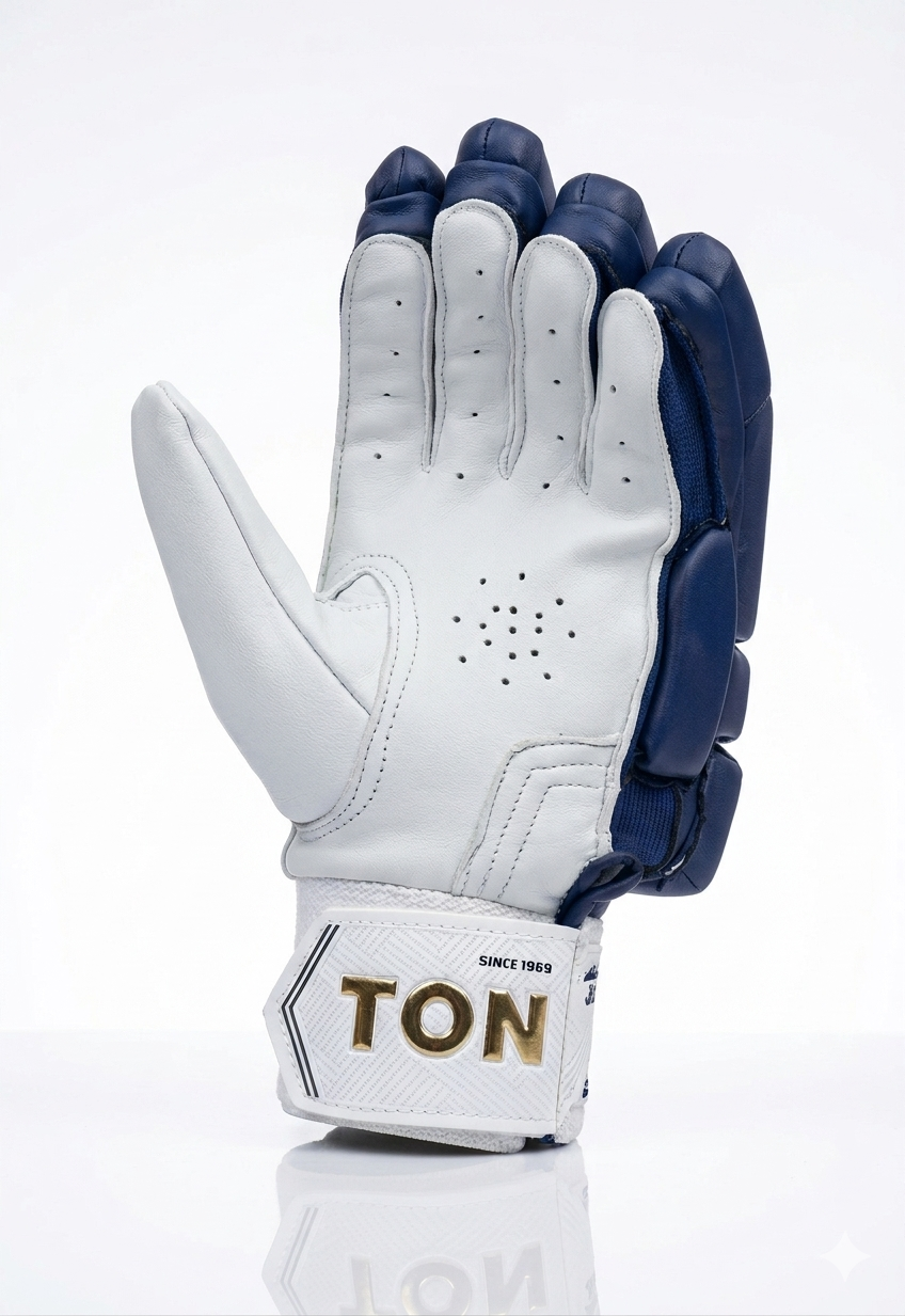 SS TON IPL Cricket Batting Gloves Navy/Gold - 2026