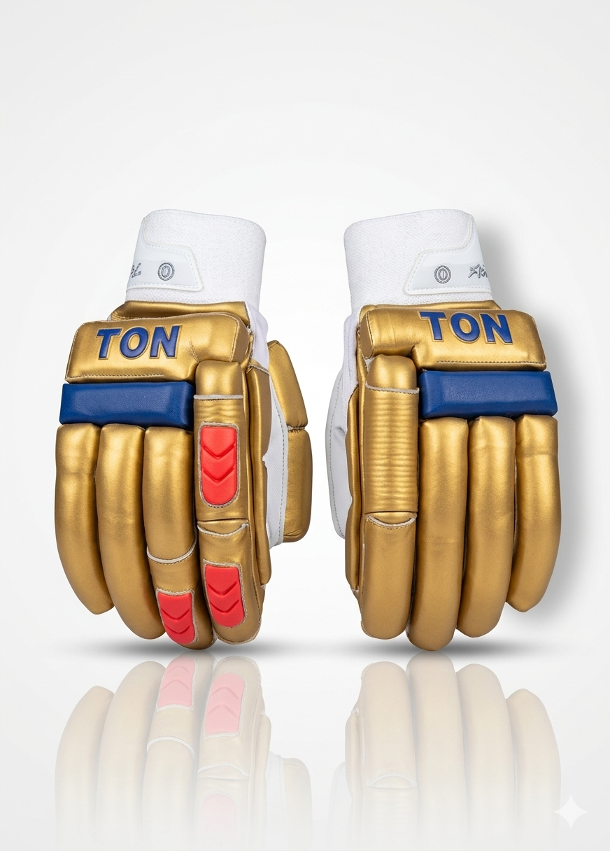SS TON IPL Royal Challengers Cricket Batting Gloves Red/Gold- 2026