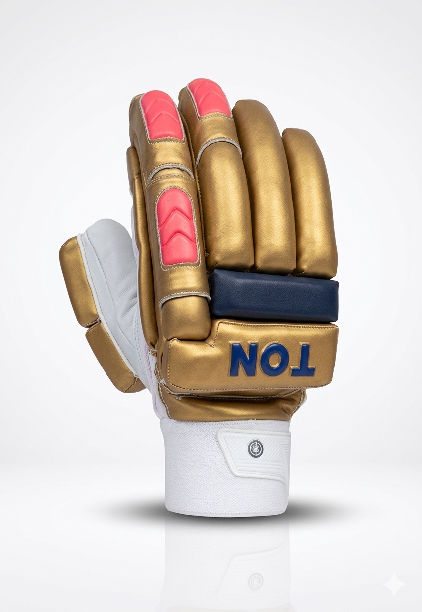 SS TON IPL Royal Challengers Cricket Batting Gloves Red/Gold- 2026