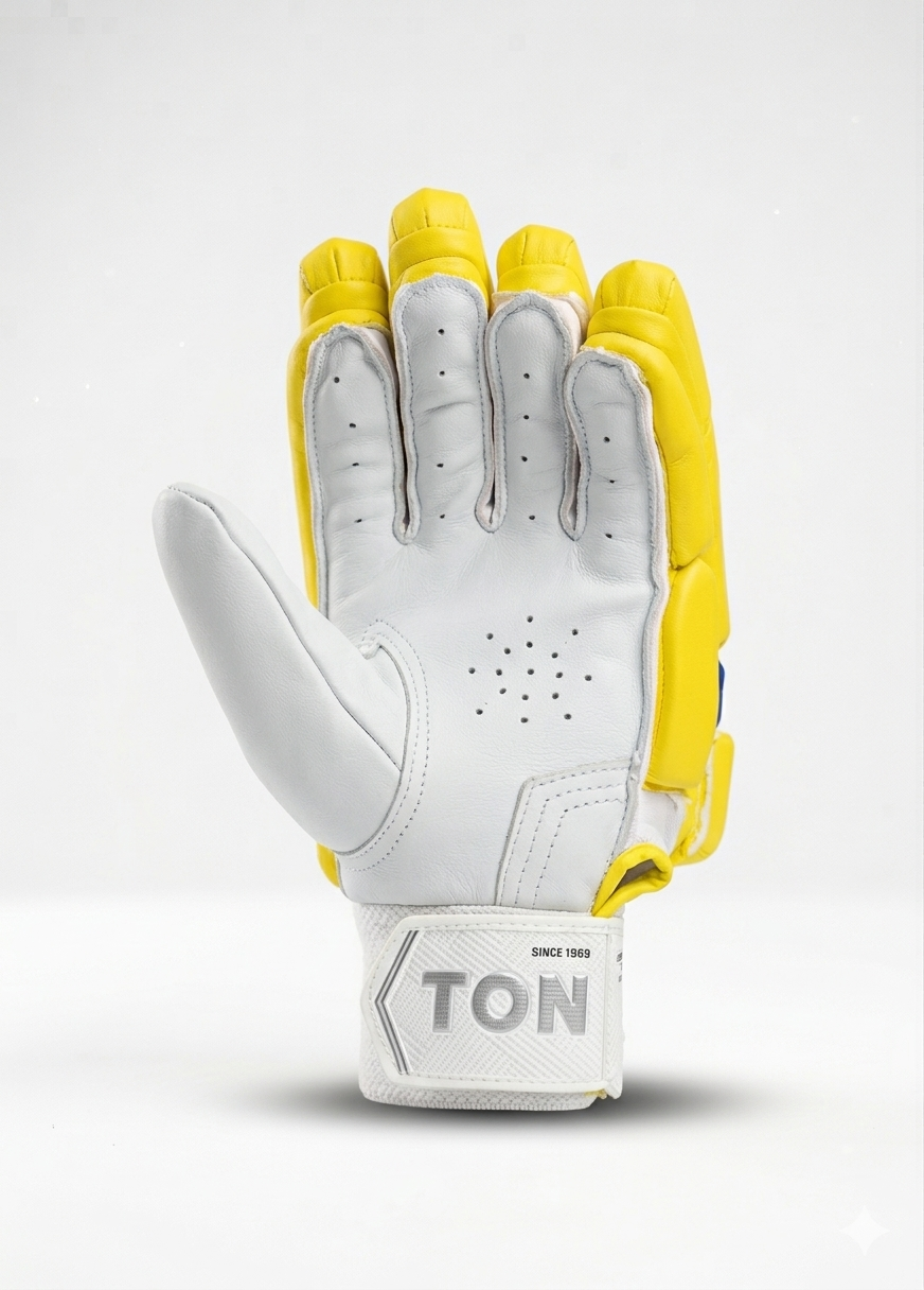 SS TON IPL CSK Cricket Batting Gloves Yellow - 2026