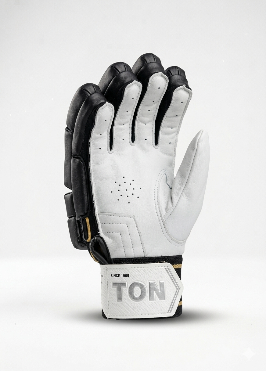 SS TON IPL Sunrisers Cricket Batting Gloves Black/Orange - 2026