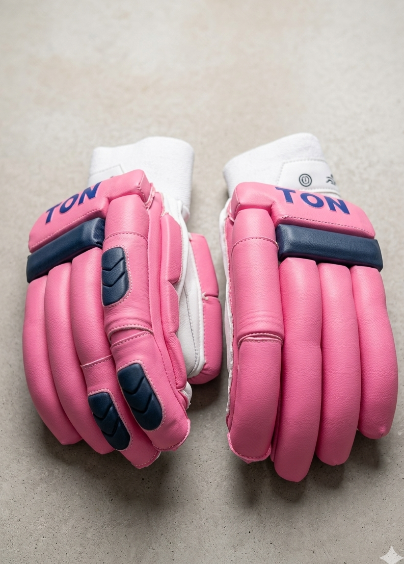 SS TON IPL Rajasthan Royals Cricket Batting Gloves Pink/Black - 2026