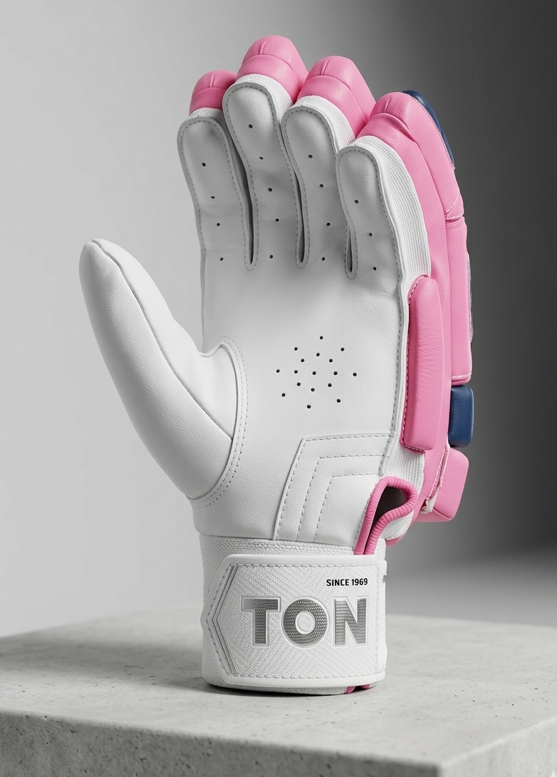SS TON IPL Rajasthan Royals Cricket Batting Gloves Pink/Black - 2026