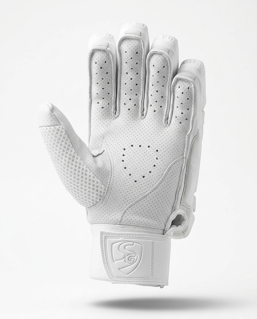 SG Hilite White Men's Batting Gloves - 2026