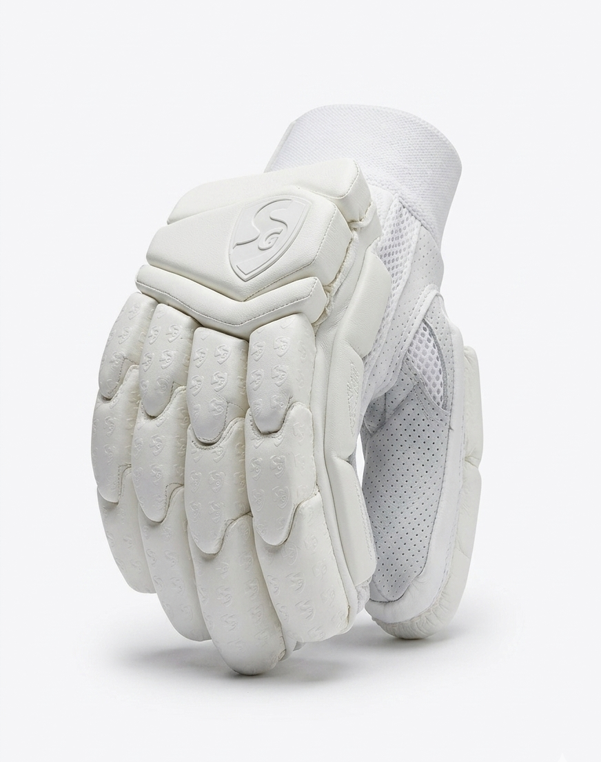 SG Hilite White Men's Batting Gloves - 2026