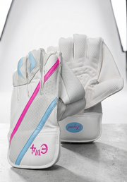 E4 Legend Wicket Keeping Gloves Pink & Blue - 2026