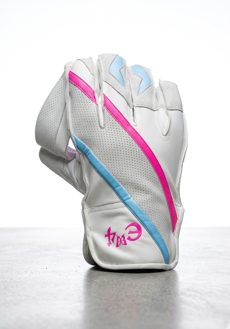 E4 Legend Wicket Keeping Gloves Pink & Blue - 2026