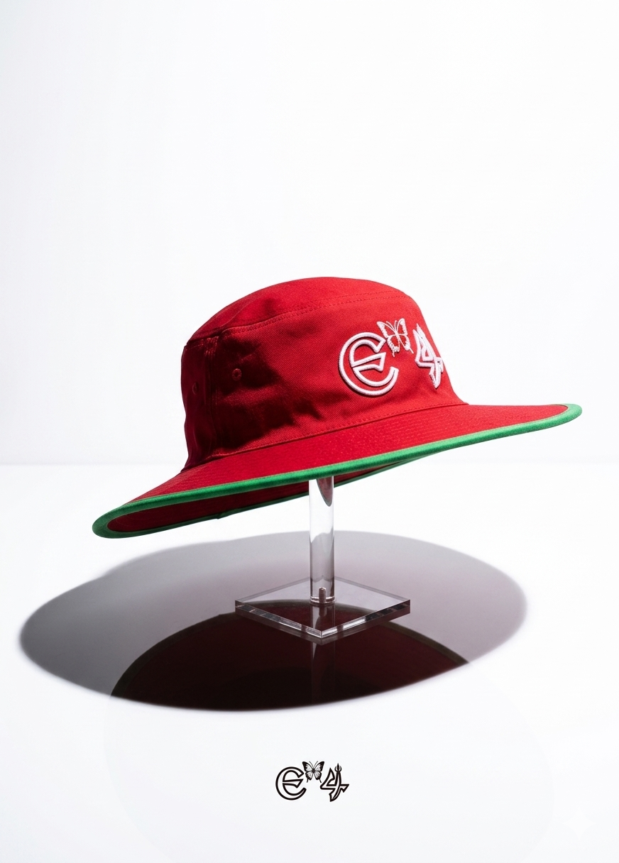 E4 Red & Green Sun Hat - 2026