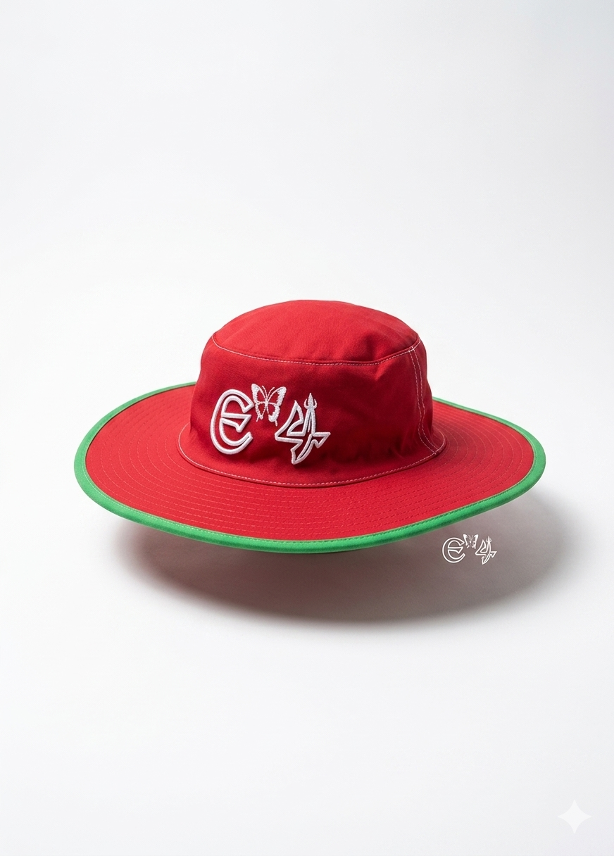 E4 Red & Green Sun Hat - 2026