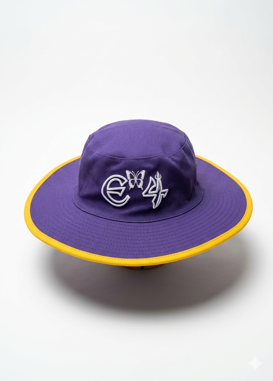E4 Purple & Yellow Sun Hat - 2026