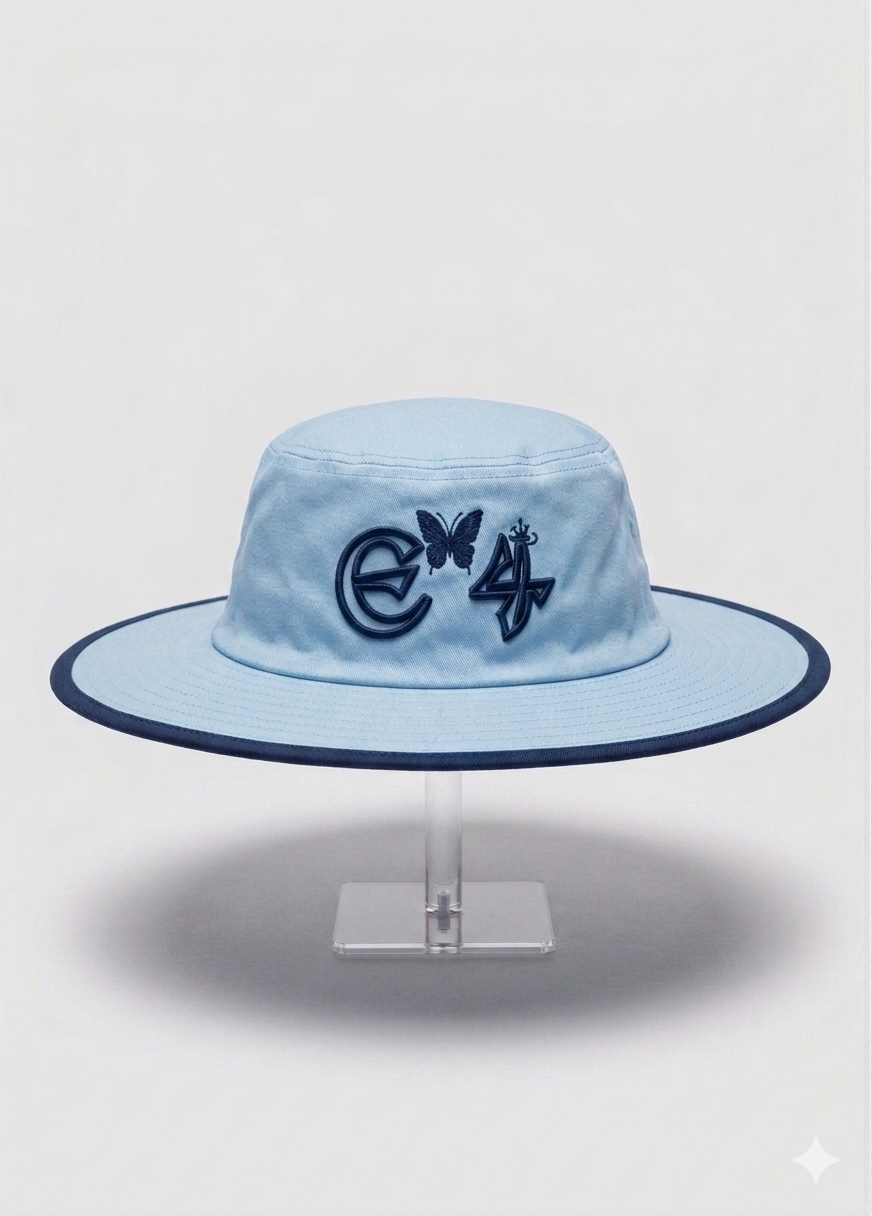 E4 Sky Blue & Navy Blue Sun Hat - 2026