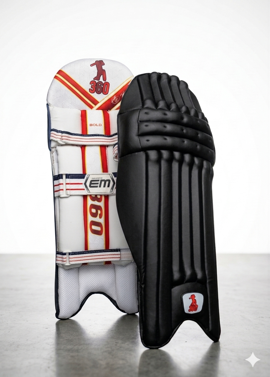 EM 360 Bold Black Batting Legguard - 2026