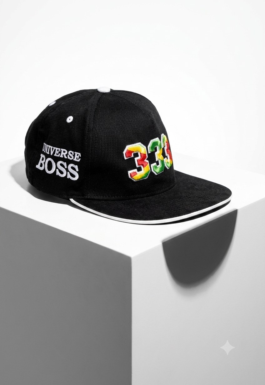 CHRIS GAYLE UNIVERSE BOSS 333 HAT - BLACK AND MULTICOLOR