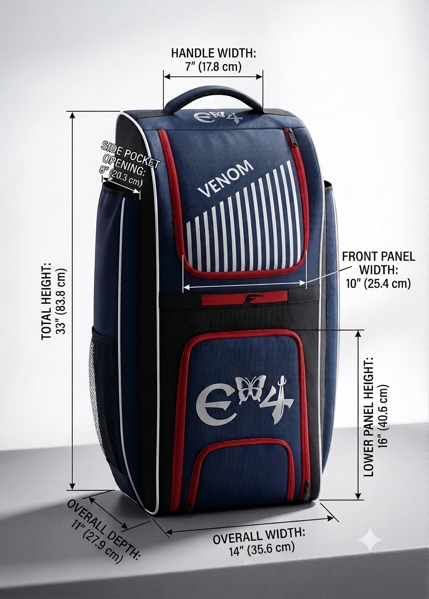 E4 Venom Wheelie Duffle Cricket Bag -2026