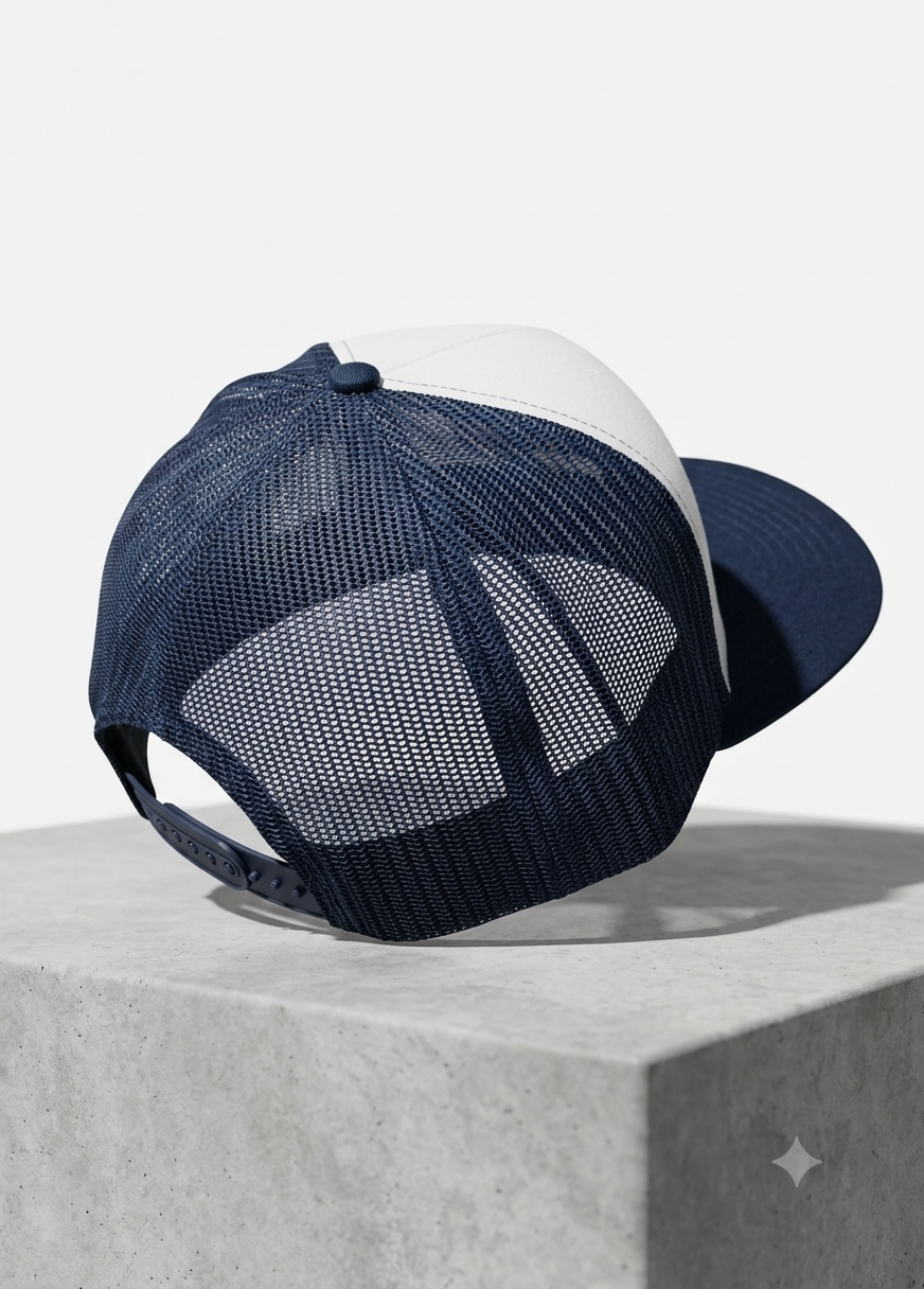 E4 Trucker Hat - White & Teal/Pink (2026)