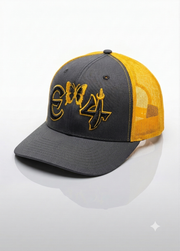 E4 Trucker Hat - Gray & Yellow (2026)